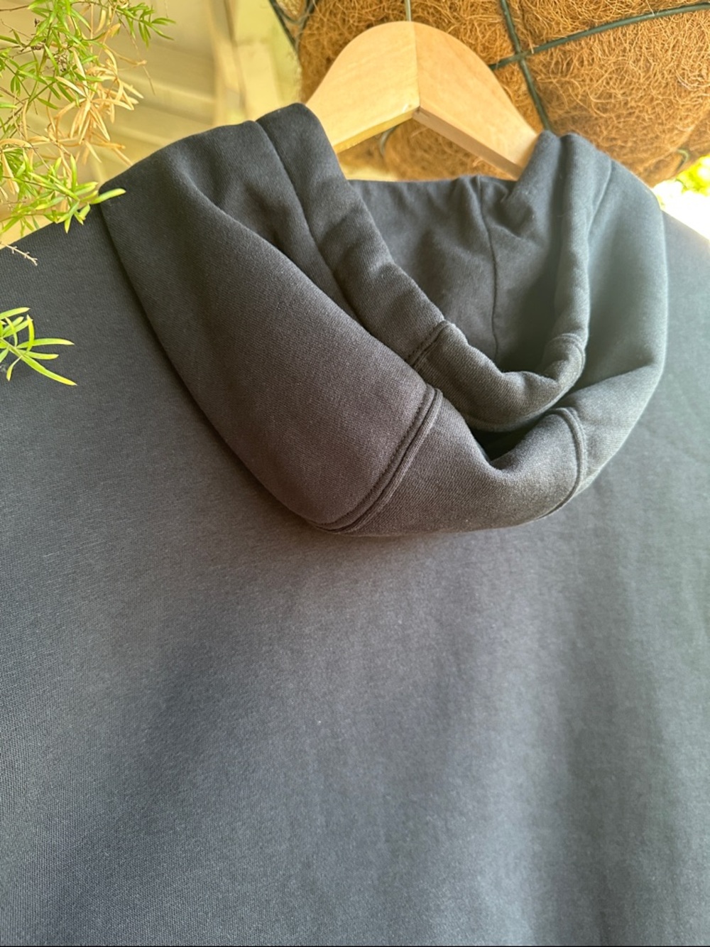 Nike Black Crewneck Hoodie with White Swoosh - NWOT - Picture 3 of 7